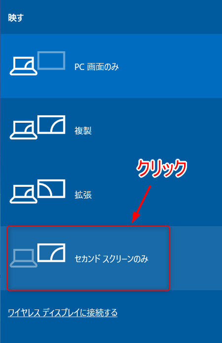 Windows10のノートPCを閉じて外部ディスプレイで使用する方法 